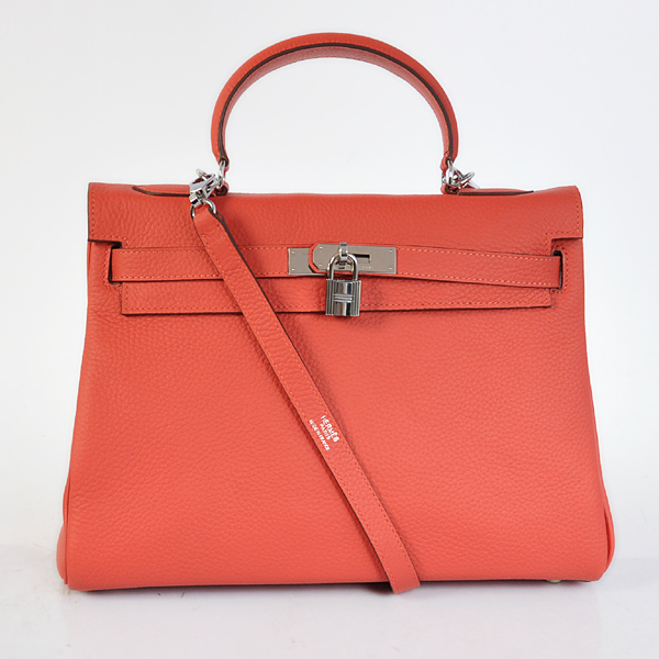 K32LSWRS Hermes Kelly 32CM pelle clemence in Watermelon Red wi